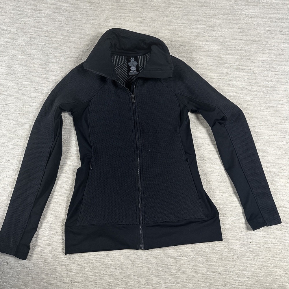 Athleisure Running Gym Full Zip ColdGear Jacket Black Under Armour Small Black